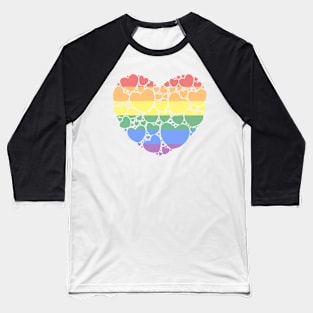 Rainbow Hearts Baseball T-Shirt